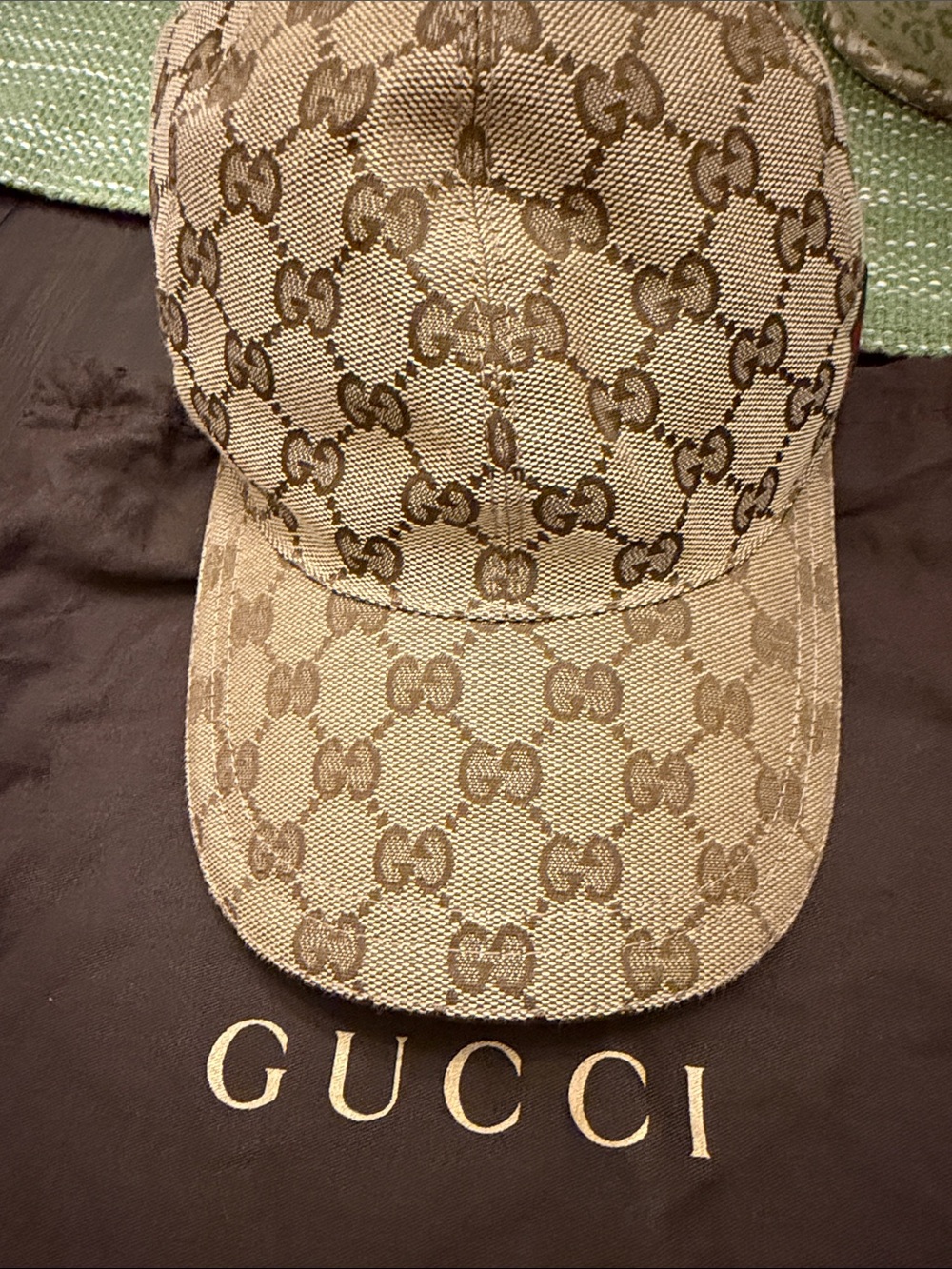 Gucci Brown/Beige GG Monogram Baseball Cap
